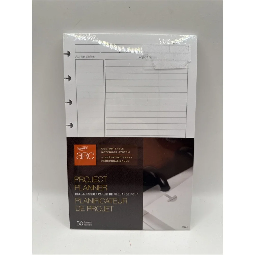 NEW Staples Arc Project Planner Refill Paper 8.5